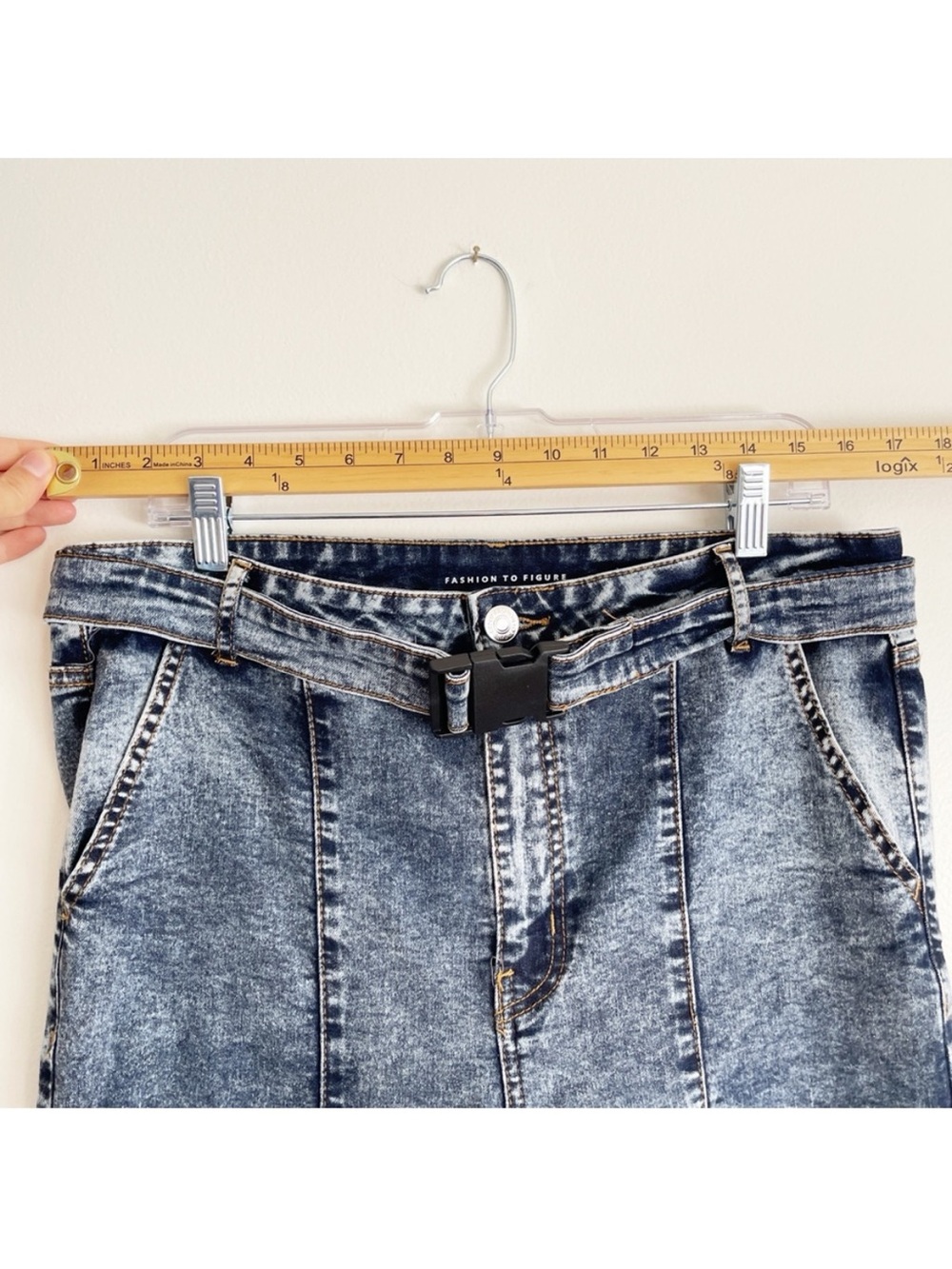 Fashion To Figure Plus Size Jeans Cargo Utility Carpenter High Rise Skinny Sz 16 — image 5 of 8